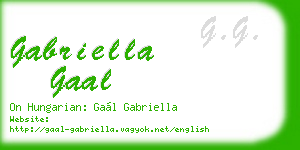 gabriella gaal business card