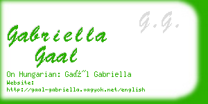 gabriella gaal business card